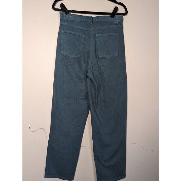 Aritzia Wilfred Free high-rise straight leg teal jeans size 8 - Picture 2 of 7